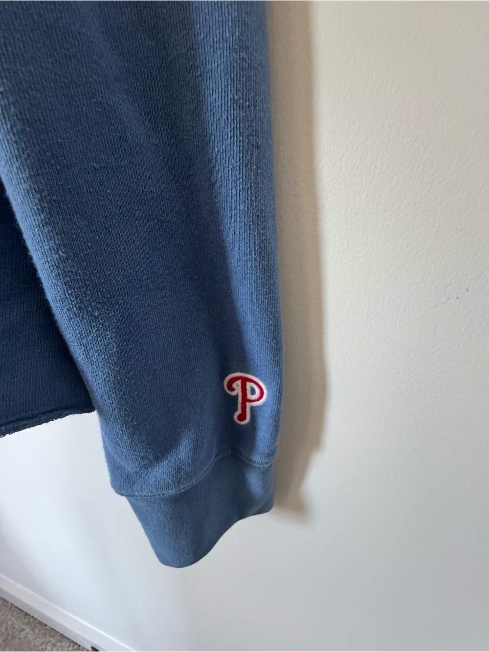 47 Brand Blue Philadelphia Phillies 3/4 zip Pullover - Picture 2 of 4